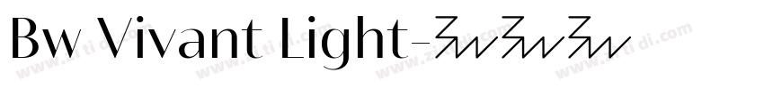 Bw Vivant Light字体转换